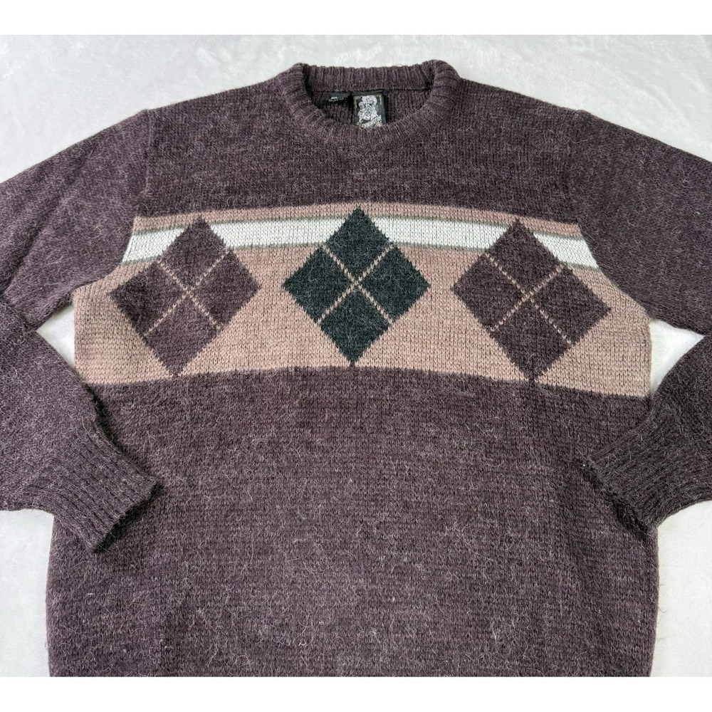 Vintage Kennington Sweater Mens Medium Abstract Geometric Grandpa Preppy 80s‎